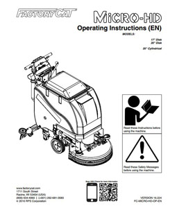 cover of FactoryCat MicroHD floor scrubber user manual